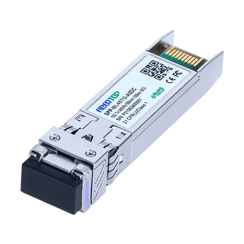 Émetteur-récepteur SFP+ 10G BIDI 10G BIDI compatible Cisco® SFP-10G-BX100U SMF 1490 nm Tx/1550 nm Rx Single LC DOM