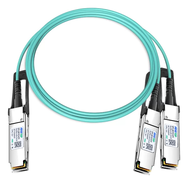 Câble optique actif de dérivation Mellanox ®MFS1S50-V001E compatible 200G QSFP56 à 2x100G QSFP56 1M (3 pieds)