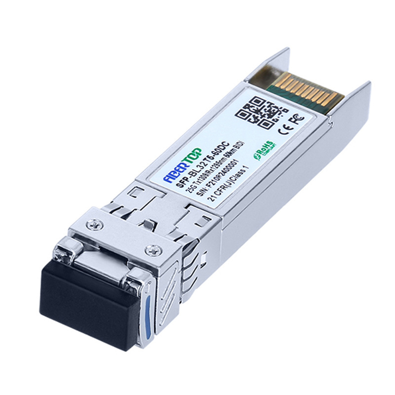 Module émetteur-récepteur simple LC DOM FIBERTOP 25G BIDI 60km SFP28 1309nm Tx/1295nm Rx